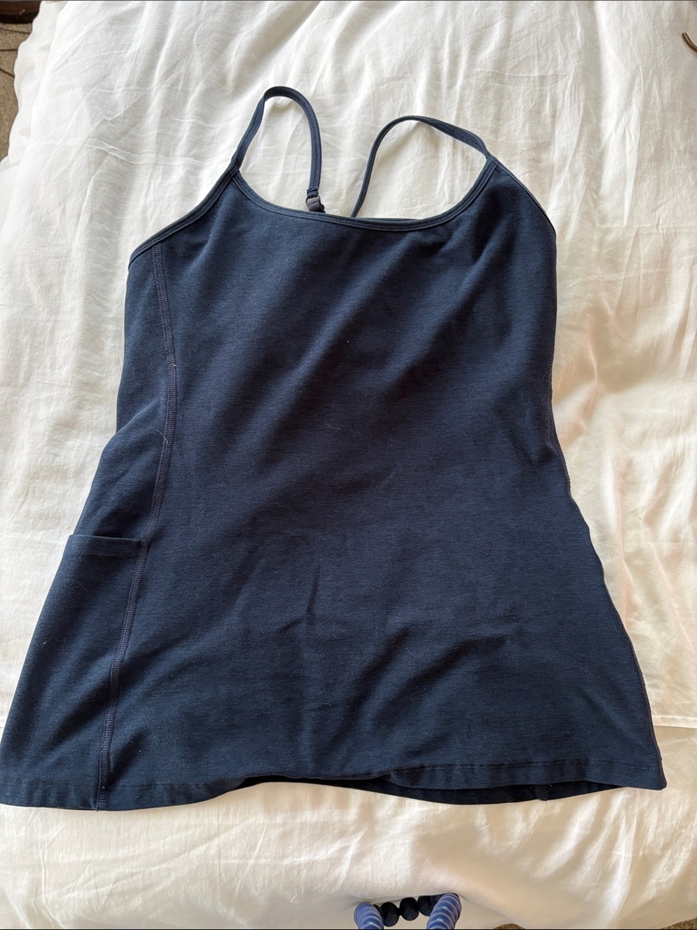 Beyond Yoga Navy Slim Spaghetti-Strap Tank